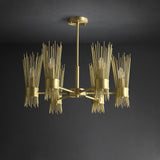 Modern copper straw chandelier-6light