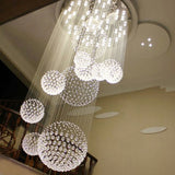 Luxury Solar System Spiral Raindrop Chandelier For Foyer and Entryway