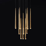 Brushed Brass Round Chandelier