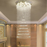 Contemporary Luxury Round Design Raindrop Crystal Chandelier