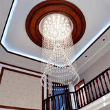 Contemporary Luxury Round Design Raindrop Crystal Chandelier