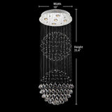 Double Sphere Raindrop Crystal Chandelier