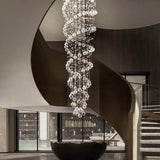 Double Spiral Modern Raindrop Chandelier - Staircase Chandelier