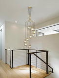 Glass Ball Pendant Light in Cognac