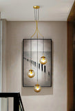 Glass Ball Pendant Light in Cognac