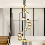 Glass Ball Pendant Light in Cognac