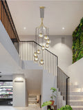 Glass Ball Pendant Light in Cognac