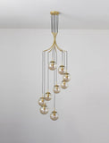 Glass Ball Pendant Light in Cognac