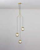 Glass Ball Pendant Light in Cognac