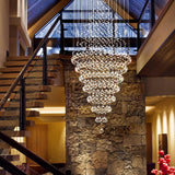 Modern Multi-Tier Crystal Chandelier For Staircase