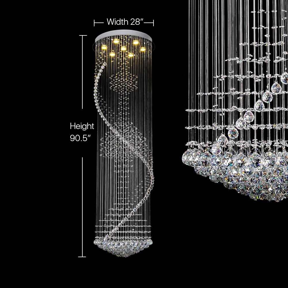 Large Raindrop Crystal Chandelier Ball Shape