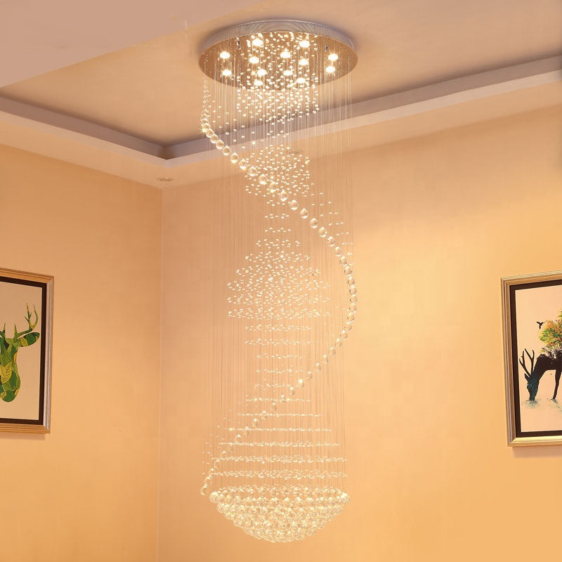 Large Raindrop Crystal Chandelier Ball Shape