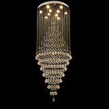 Luxury Modern Round Crystal Chandelier - Staircase Lighting Fixture