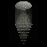 Modern Multi-Tier Crystal Chandelier For Staircase