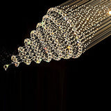 Luxury Modern Round Crystal Chandelier - Staircase Lighting Fixture