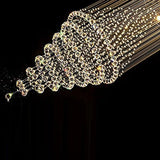 Modern Multi-Tier Crystal Chandelier For Staircase