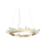 Round Crystal Polygonal Chandelier