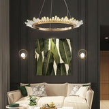 Round Crystal Polygonal Chandelier