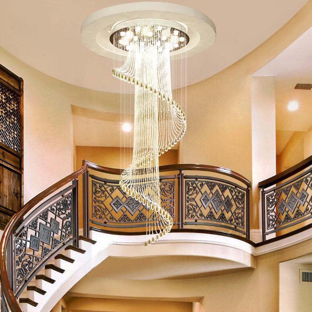 Gold spiral chandelier cheap