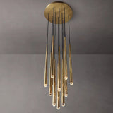 Brushed Brass Round Chandelier