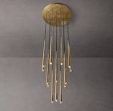 Brushed Brass Round Chandelier