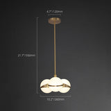 Modern fashion glass ball copper suspender  pendent light