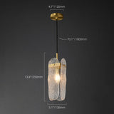 Modern copper corrugated pendant lamp