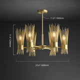 Modern copper straw chandelier-6light