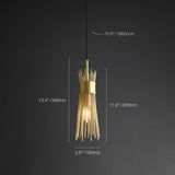 Modern straw 1-light Brass Pendant Light