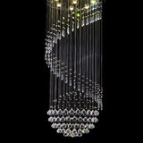 Single Spiral Hemisphere Rain Drop Crystal Chandelier