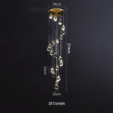 Staircase Raindrop Crystal Pendant Light