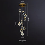 Staircase Raindrop Crystal Pendant Light