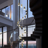 Staircase Raindrop Crystal Pendant Light