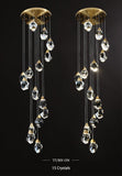 Staircase Raindrop Crystal Pendant Light