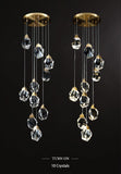 Staircase Raindrop Crystal Pendant Light