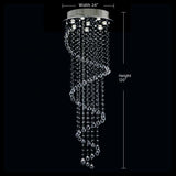 Spiral Raindrop Chandelier - Raindrop Crystal Chandelier