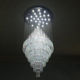 Floating Castle Raindrop Crystal Chandelier For Entryway - Double Layer