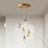 Staircase Raindrop Crystal Pendant Light